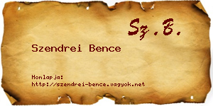 Szendrei Bence névjegykártya